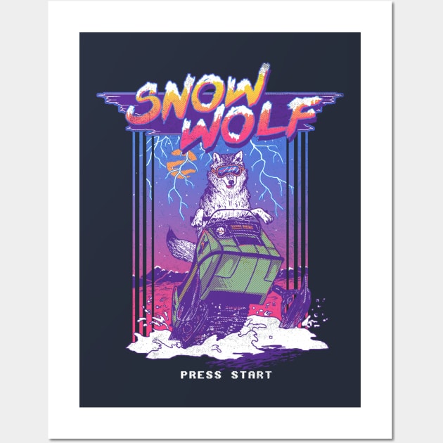 Snow Wolf Wall Art by Hillary White Rabbit